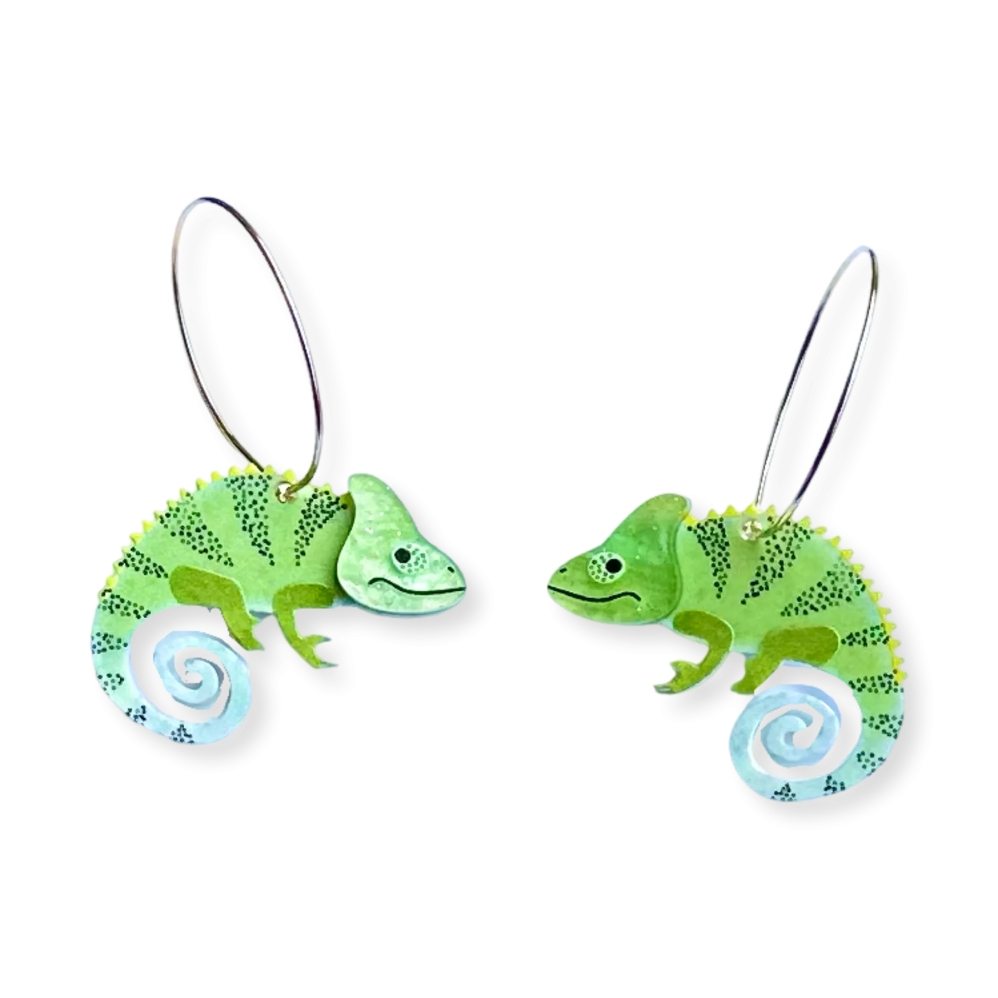 Chameleons of Kiwi 🥝 fruit - Earrings