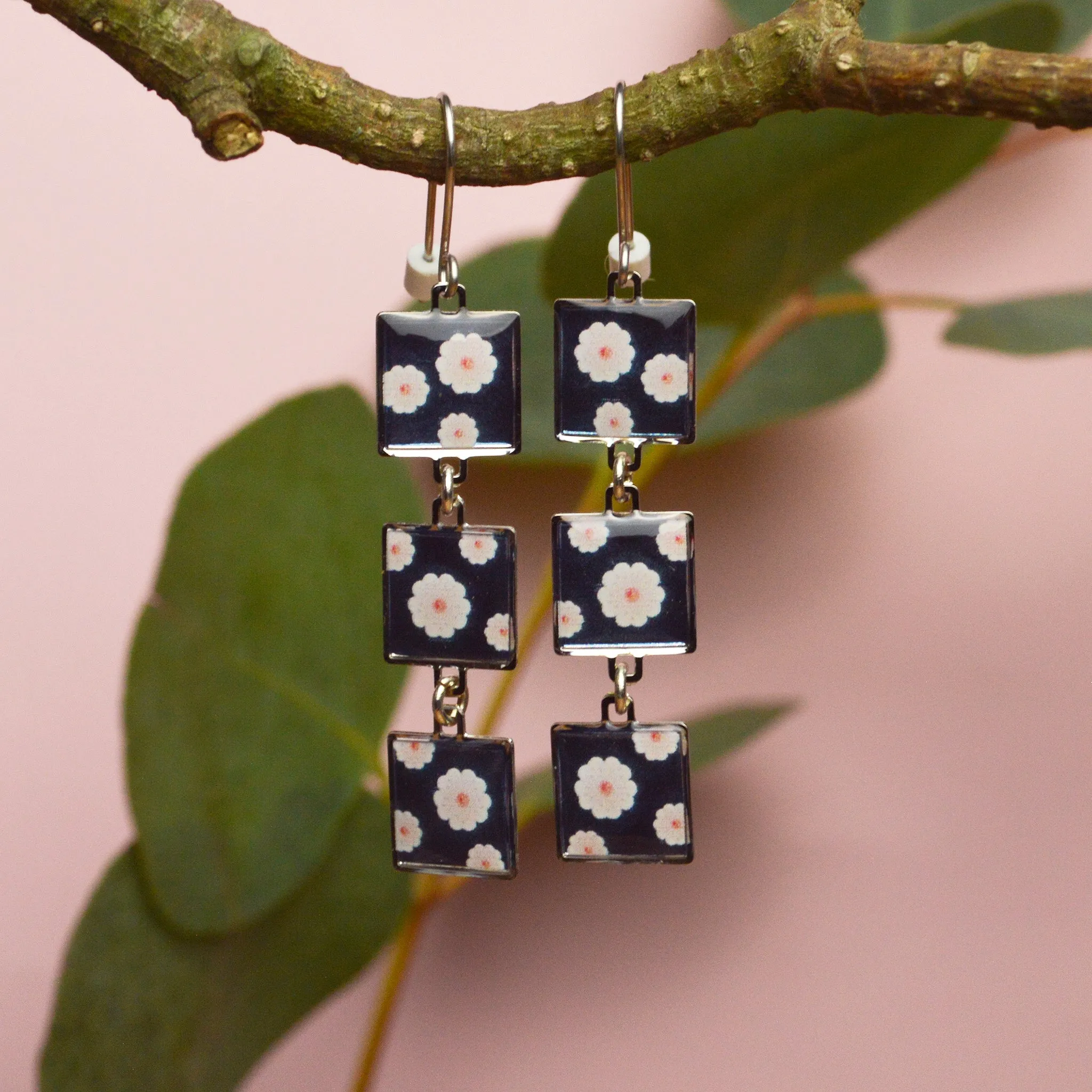 Cherry Blossom Crest Earrings