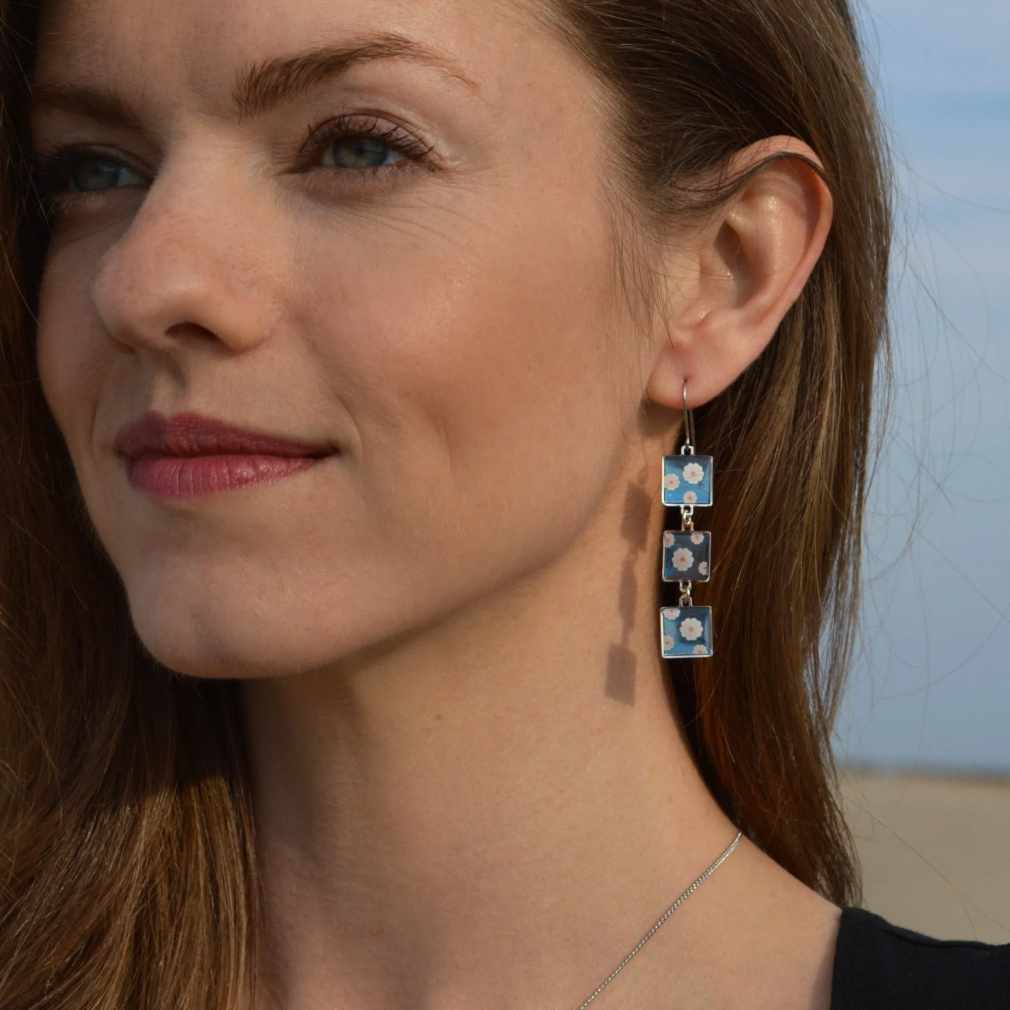 Cherry Blossom Crest Earrings