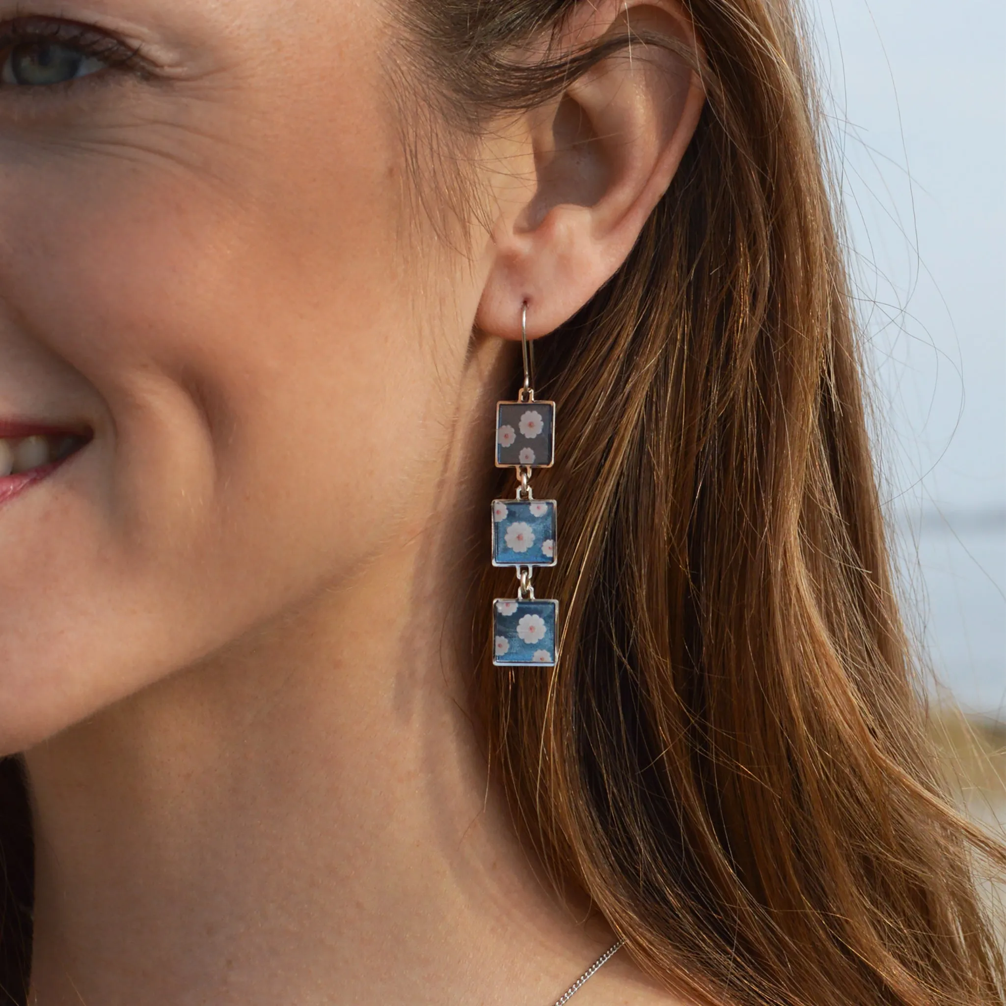 Cherry Blossom Crest Earrings