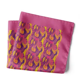 Chokore Magenta & Orange Pocket Square - Marine line