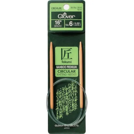 Clover Takumi Fixed Circular Bamboo Knitting Needles