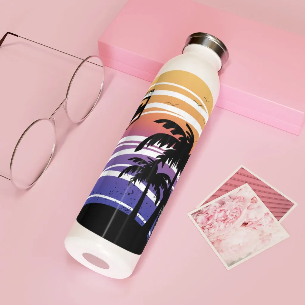 Coastline Summertime Sunset Slim Water Bottle