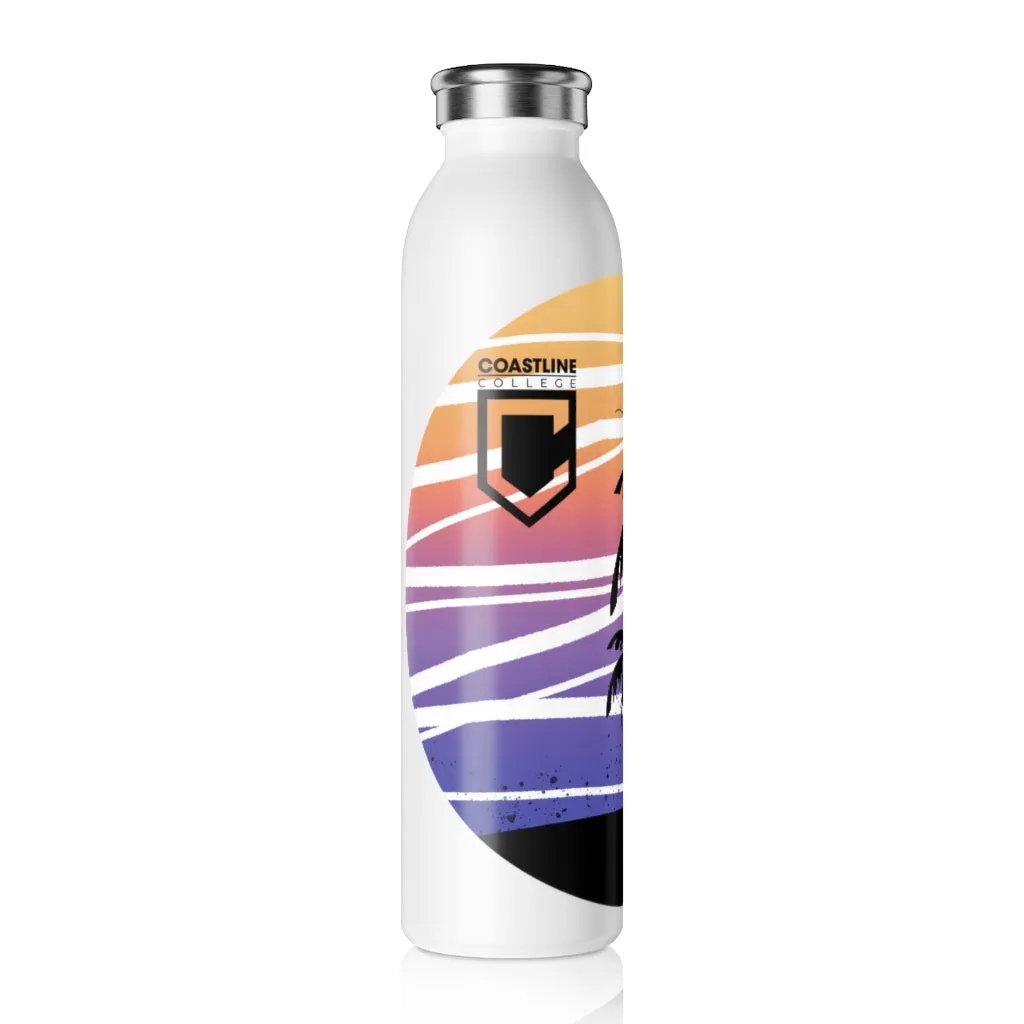 Coastline Summertime Sunset Slim Water Bottle