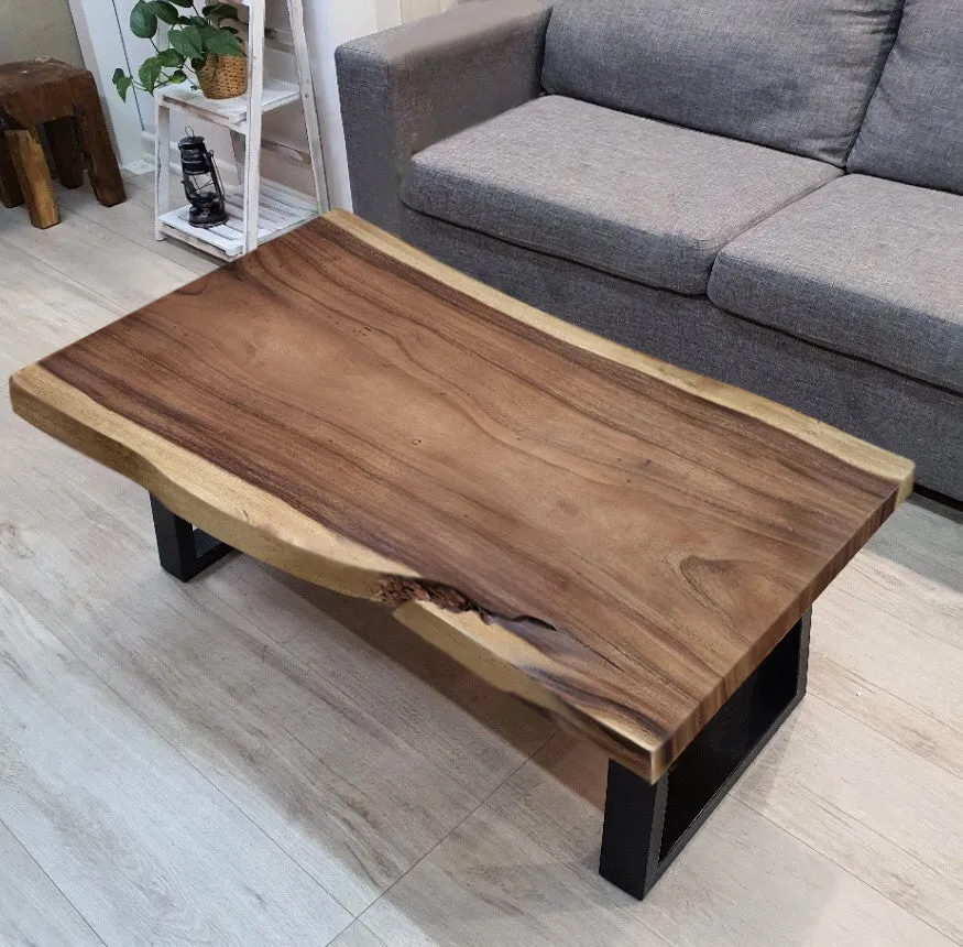 Coffee Table 1.2m (120cm) Hand carved from Acacia tree (Saur Wood)-designed by nature.