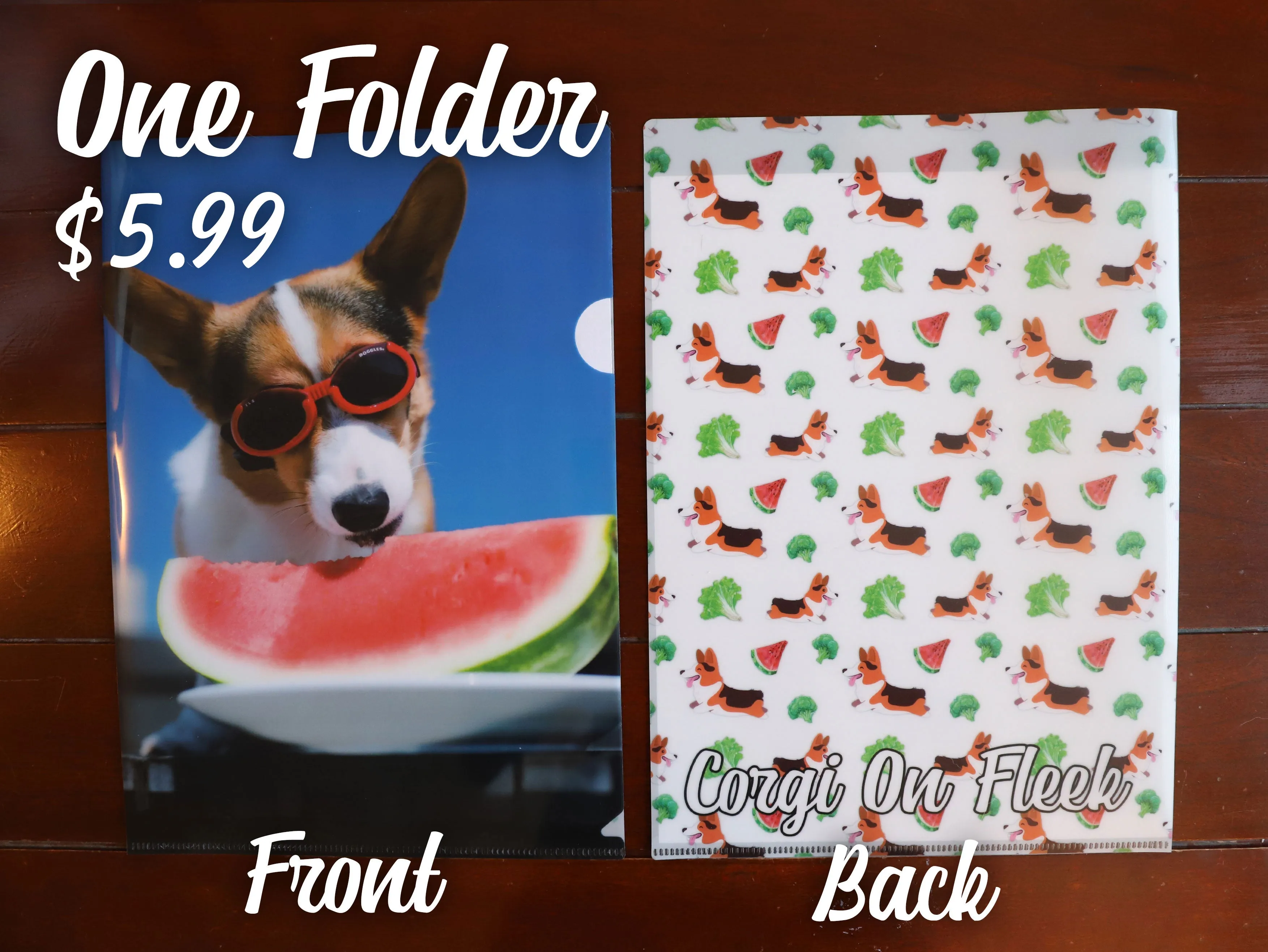 Corgi On Fleek Folder Sleeve Clear File Organizer