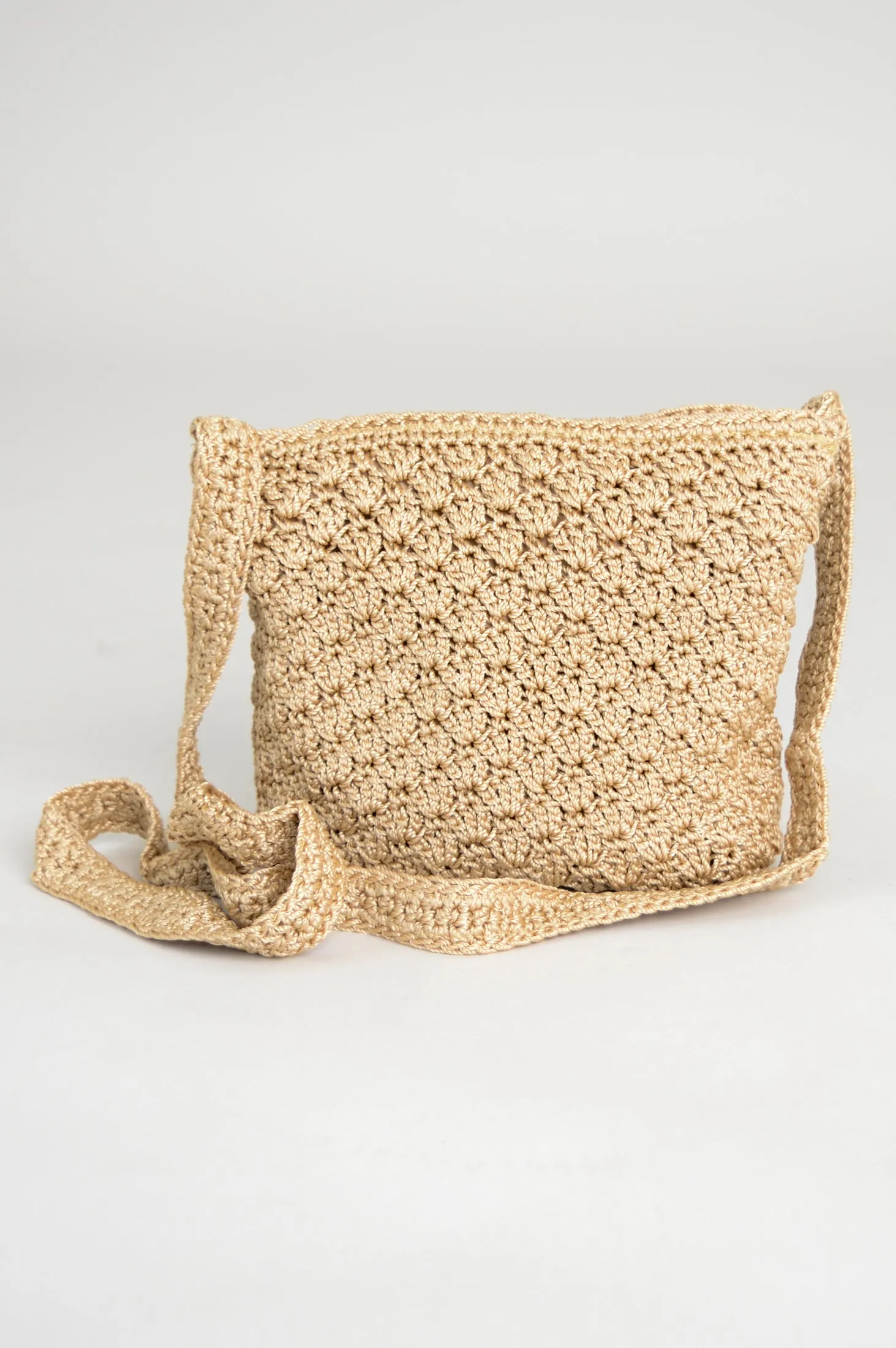 Crochet Bag, Tan