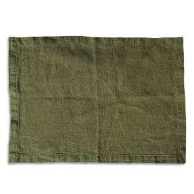 Dark Green Linen Placemat