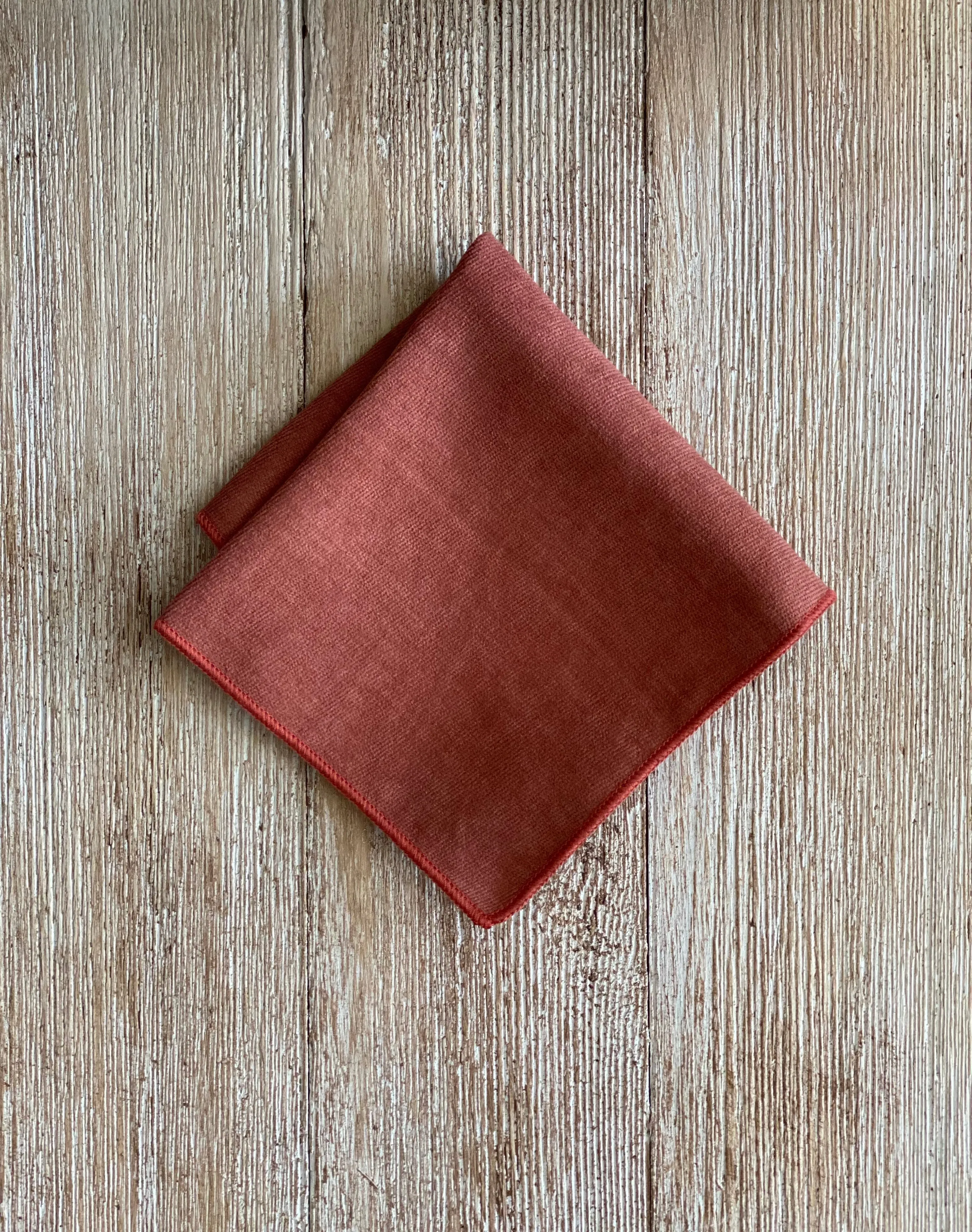 Desert Coral Cotton Pocket Square