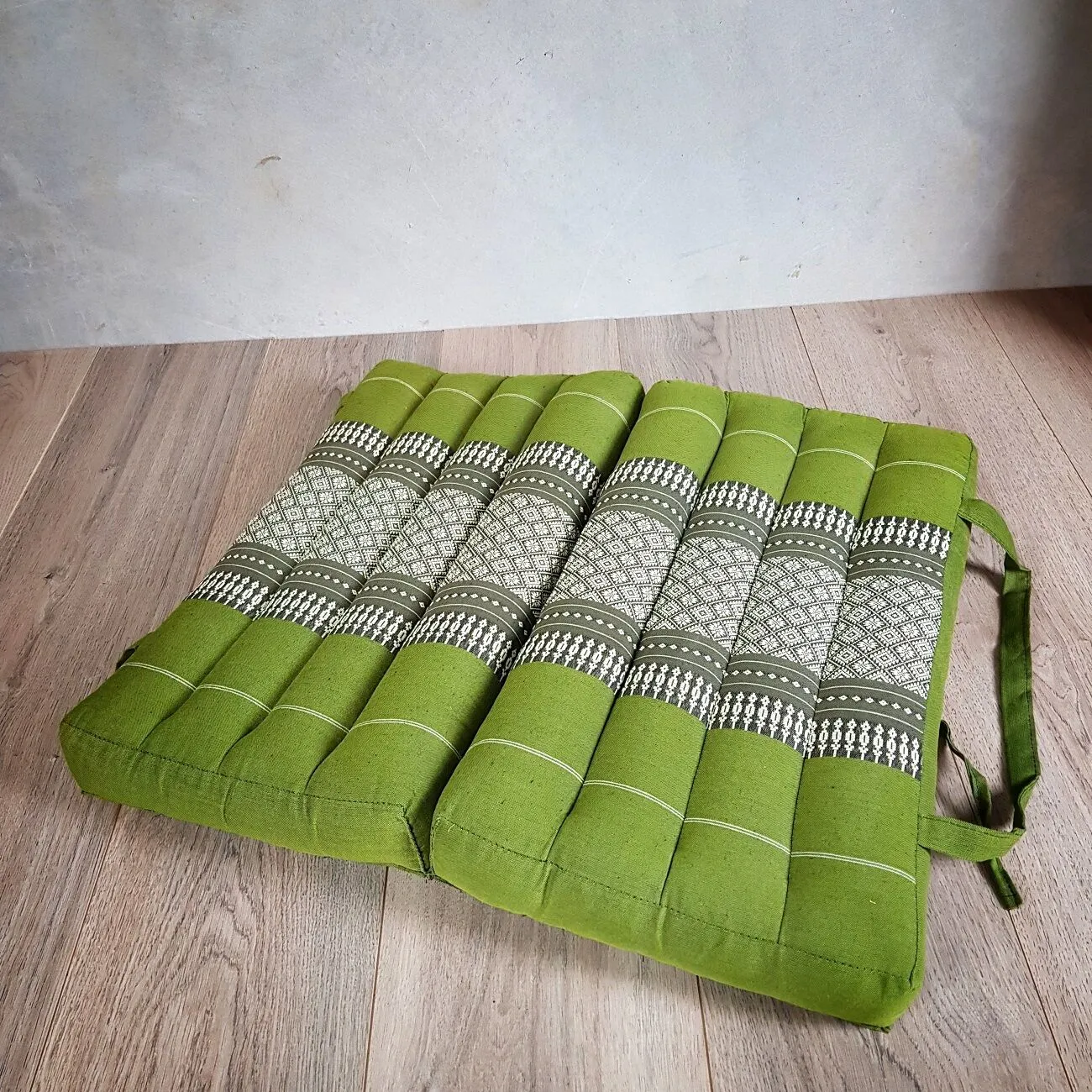 Double Fold Portable Meditation Cushion 100% handmade in Thailand with 100% Kapok Fill