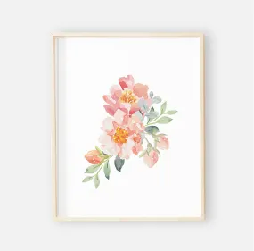 Ella's Dusty Rose Floral Digital Nursery Print 3