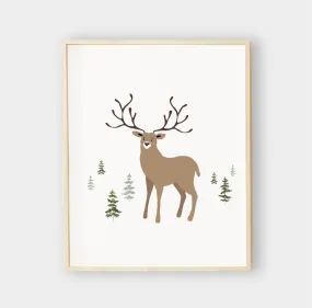 Forest Friends Deer Digital Print