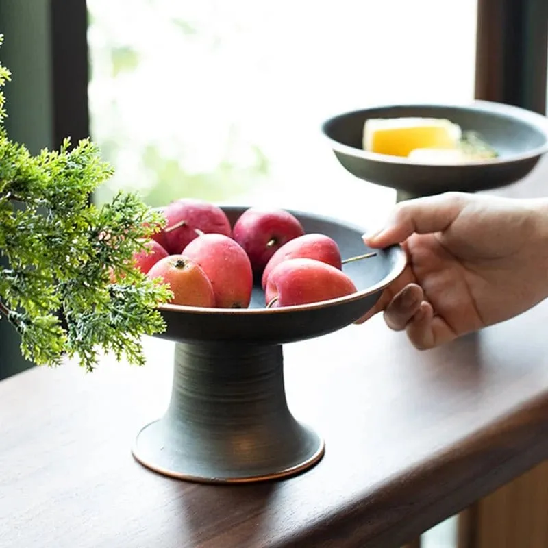 Fruit Stand, Iron Plate Tray, Heirloom Dish