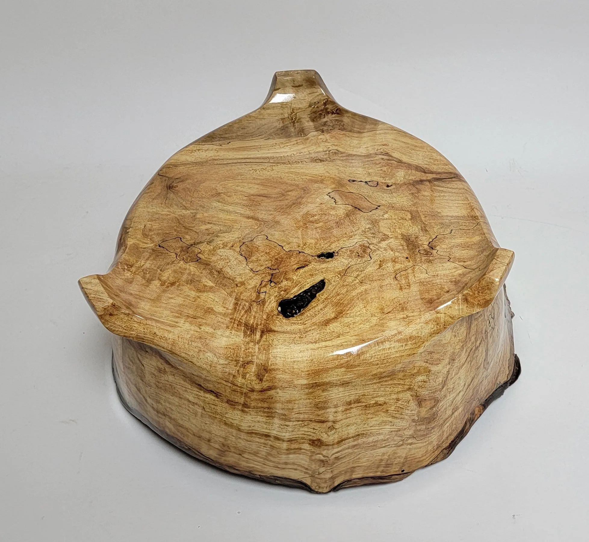 Hand Turned - Live Edge - Maple Bowl #2050