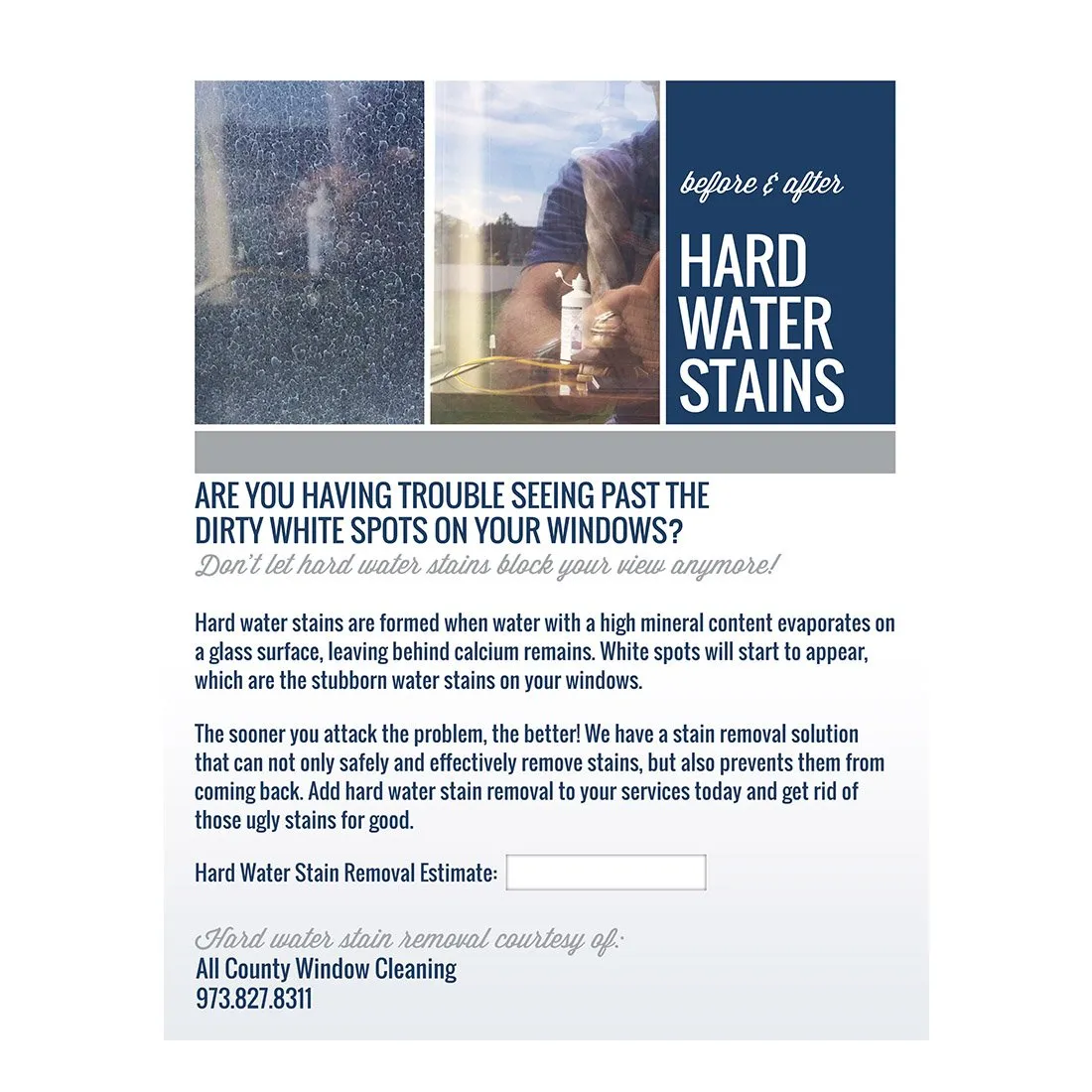 Hard Water Before and After - Handout Packet