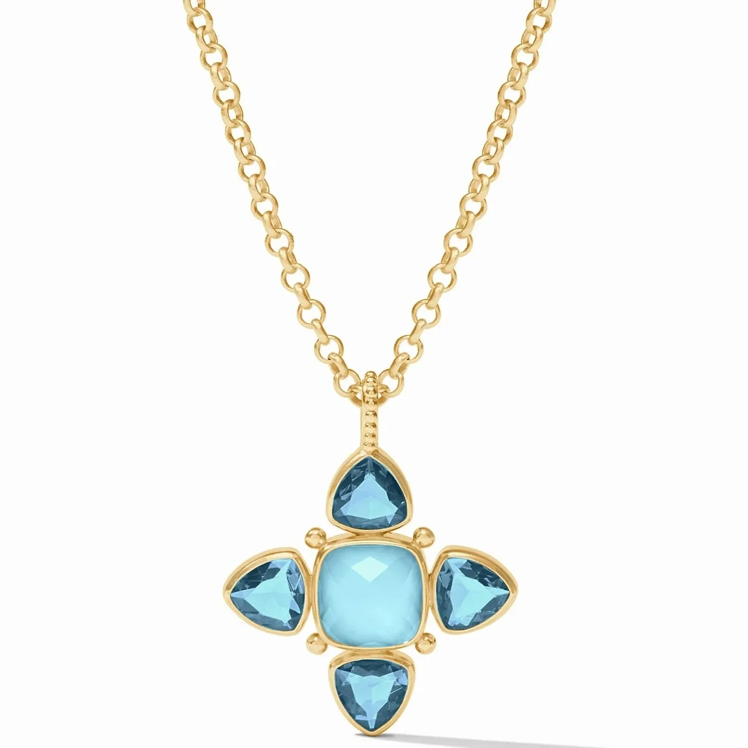 Julie Vos Aquitaine Pendant Necklace, Iridescent Capri Blue