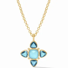 Julie Vos Aquitaine Pendant Necklace, Iridescent Capri Blue