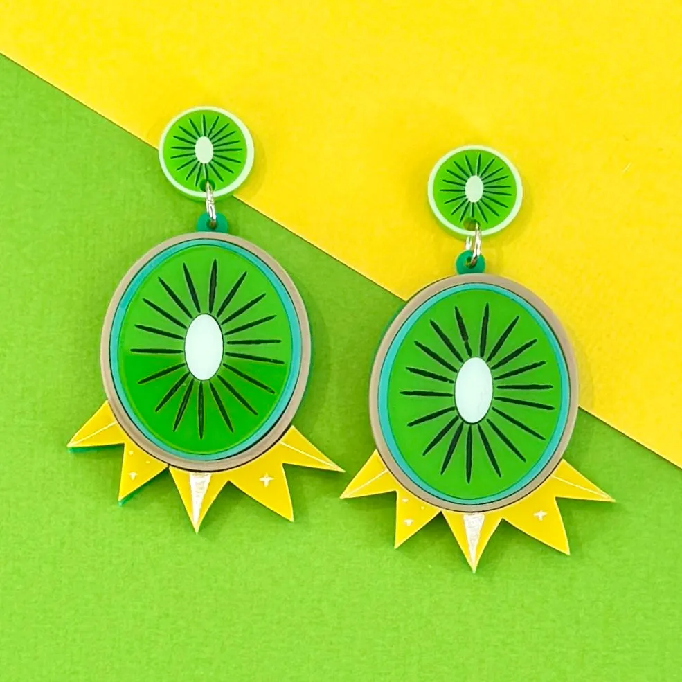 Kiwi fruit 🥝 - earrings - Set of 2