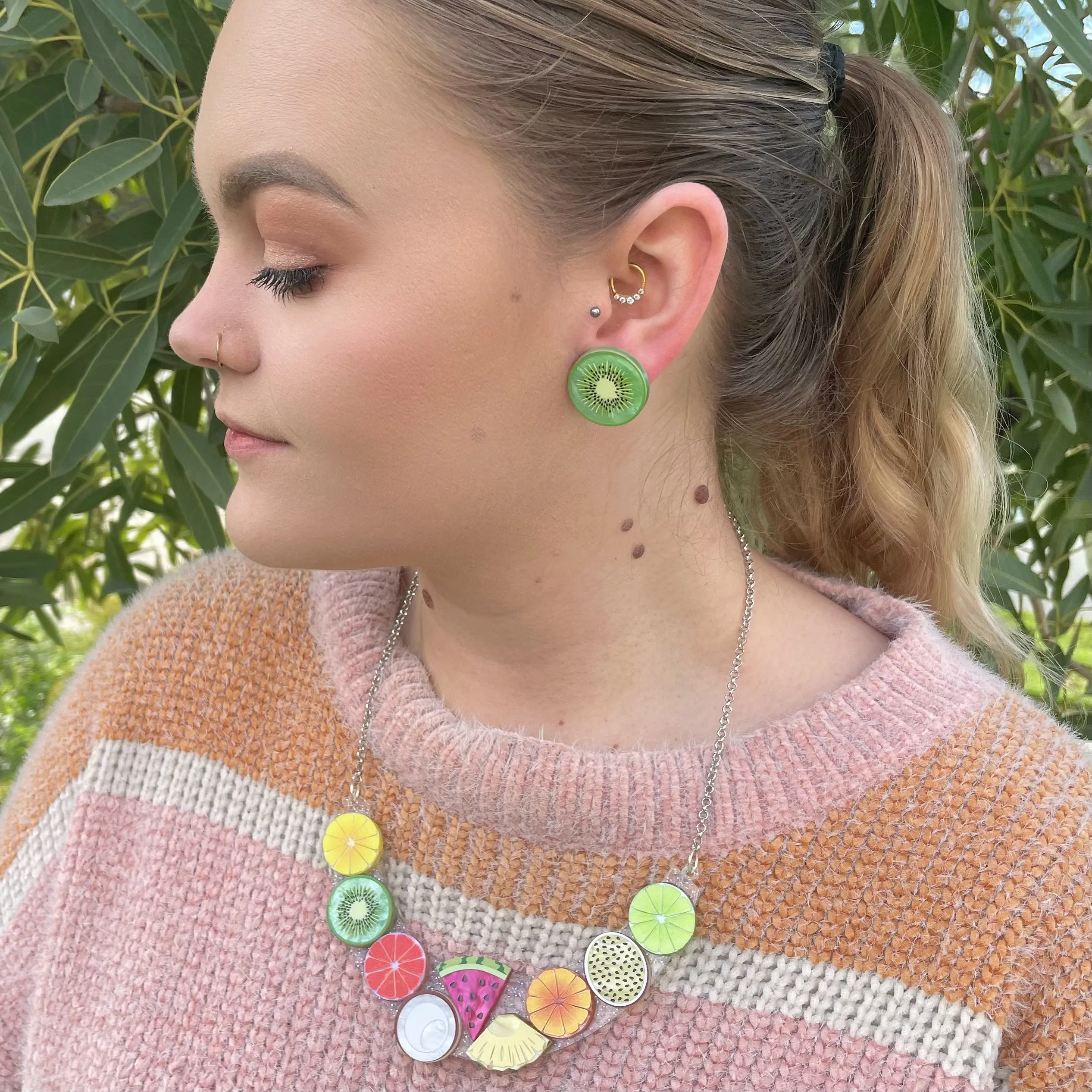 Kiwi fruit 🥝 - stud earrings