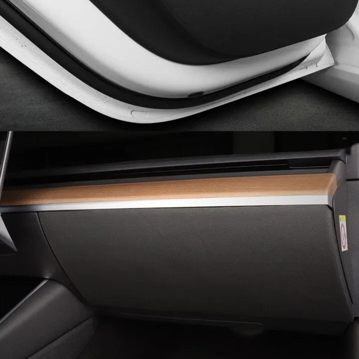 Leather Anti-kick Mat Sticker Interior Anti-Dirt Protector suitable for Tesla Model 3 2017-2023 (5pcs)