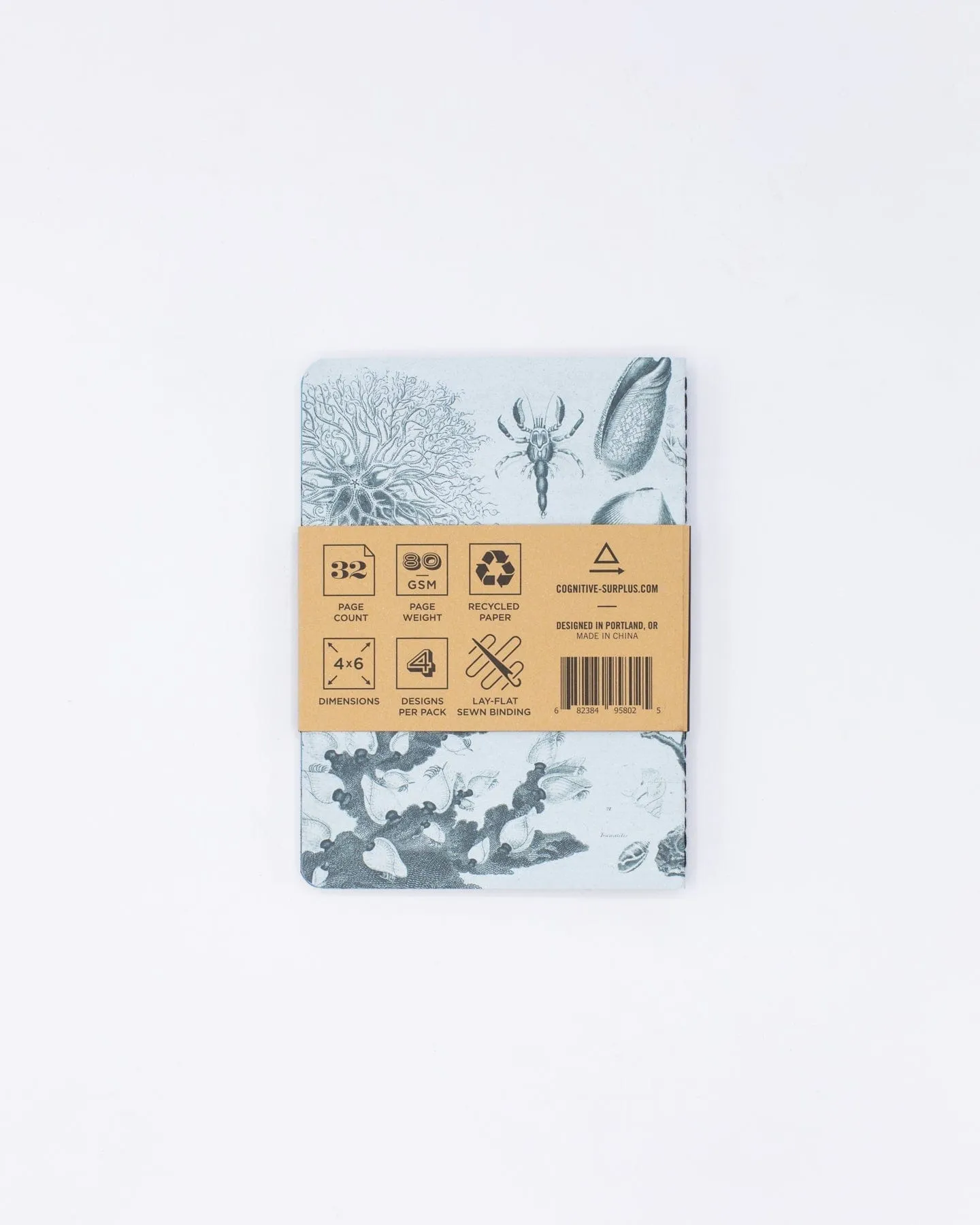 Marine Biology Pocket Notebook 4-pack