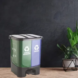 Nayasa 2 In 1 Dustbin - Dry Waste and Wet Waste Step-On Dustbin (19 Ltrs)