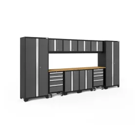 NEWAGE | Bold Series 12 Piece Cabinet Set with Tool, Base, Wall Cabinets and 2 Lockers