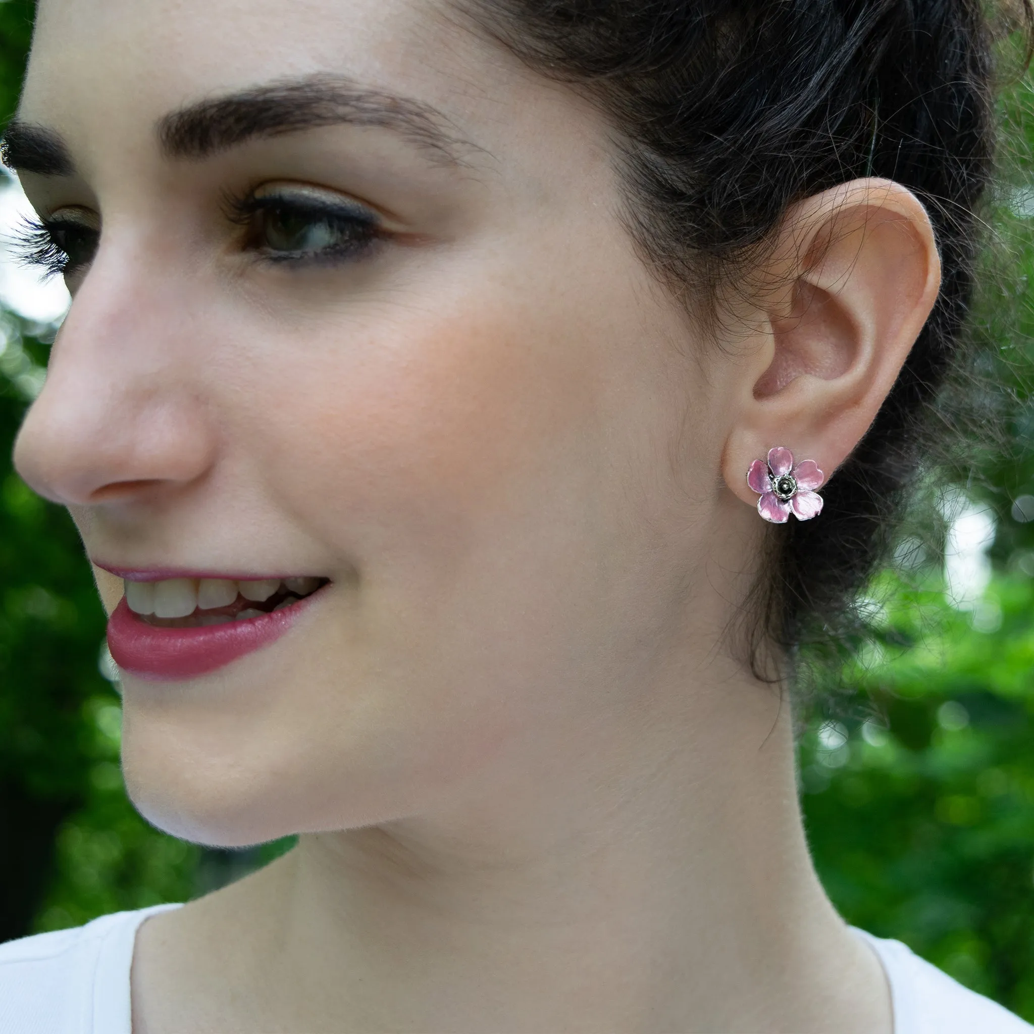 Pink Blossom Post Earrings