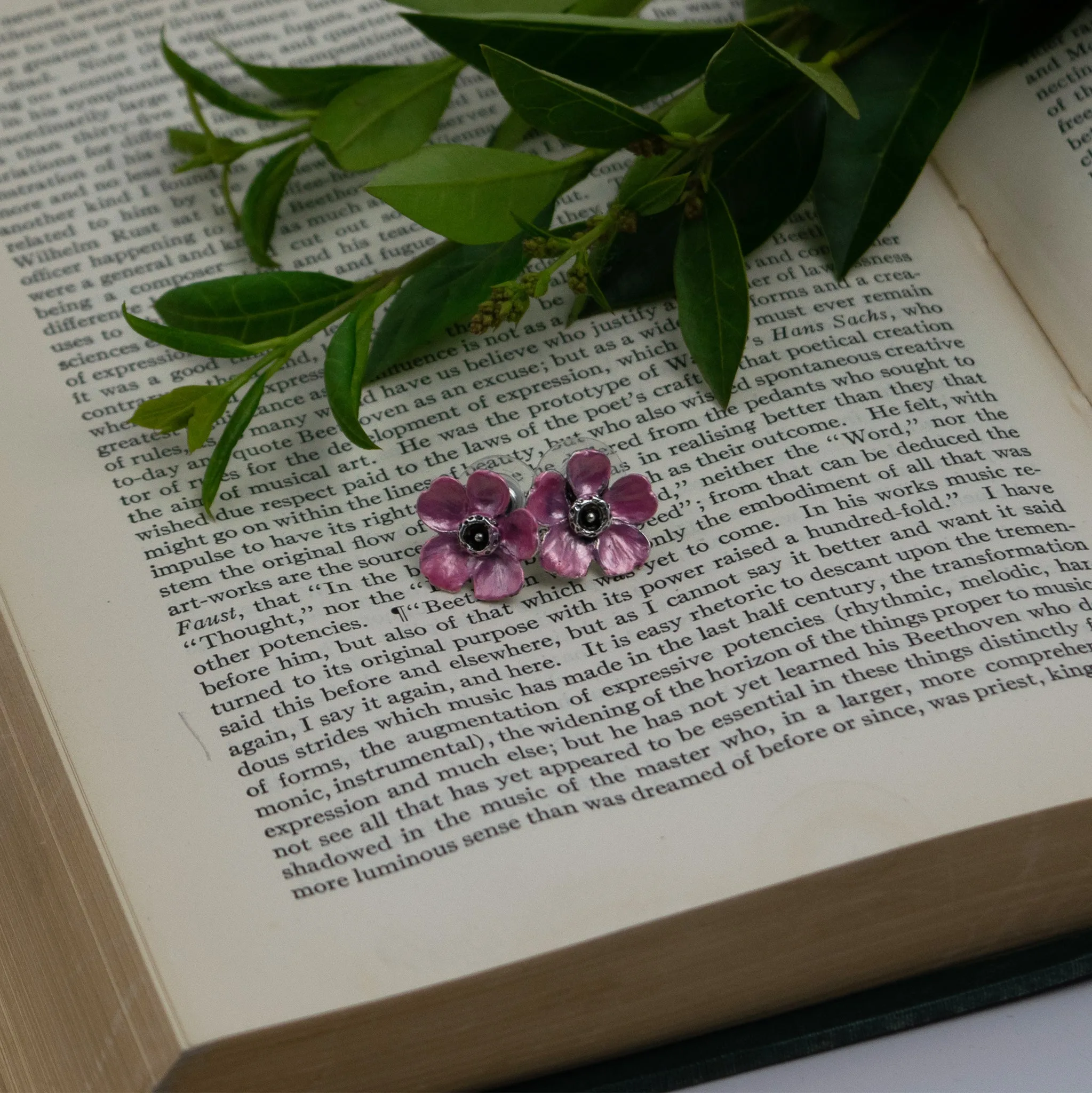 Pink Blossom Post Earrings