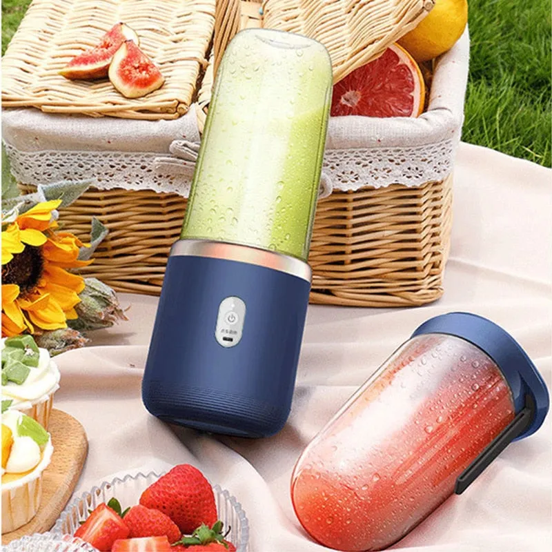 Portable Electric Juicer 6 Blades - Automatic Smoothie Blender