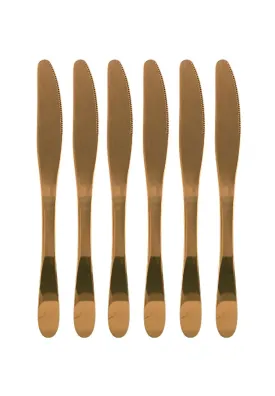 Prism Rose Gold Table Knife 20cm Set of 6