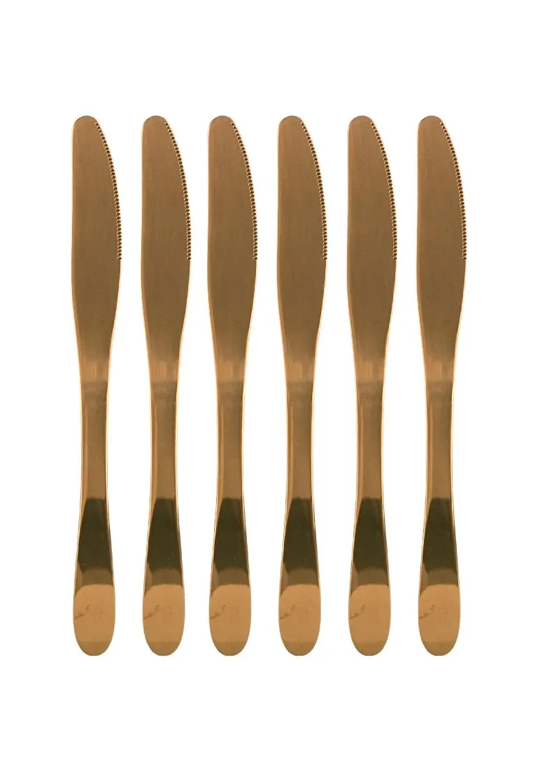 Prism Rose Gold Table Knife 20cm Set of 6