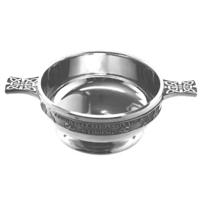 "Congratulations On Your Wedding" Pewter Quaich Bowl