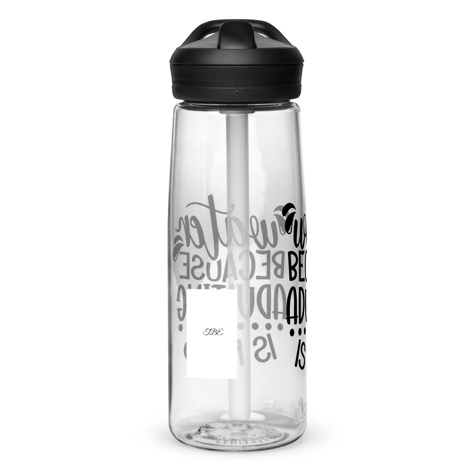 "Water Because Adulting Is Hard" Sports water bottle