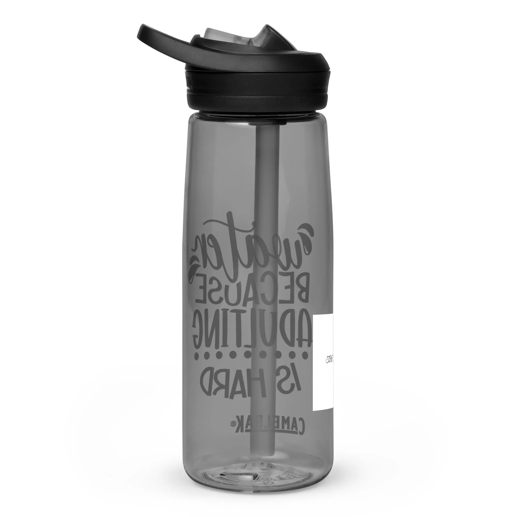 "Water Because Adulting Is Hard" Sports water bottle