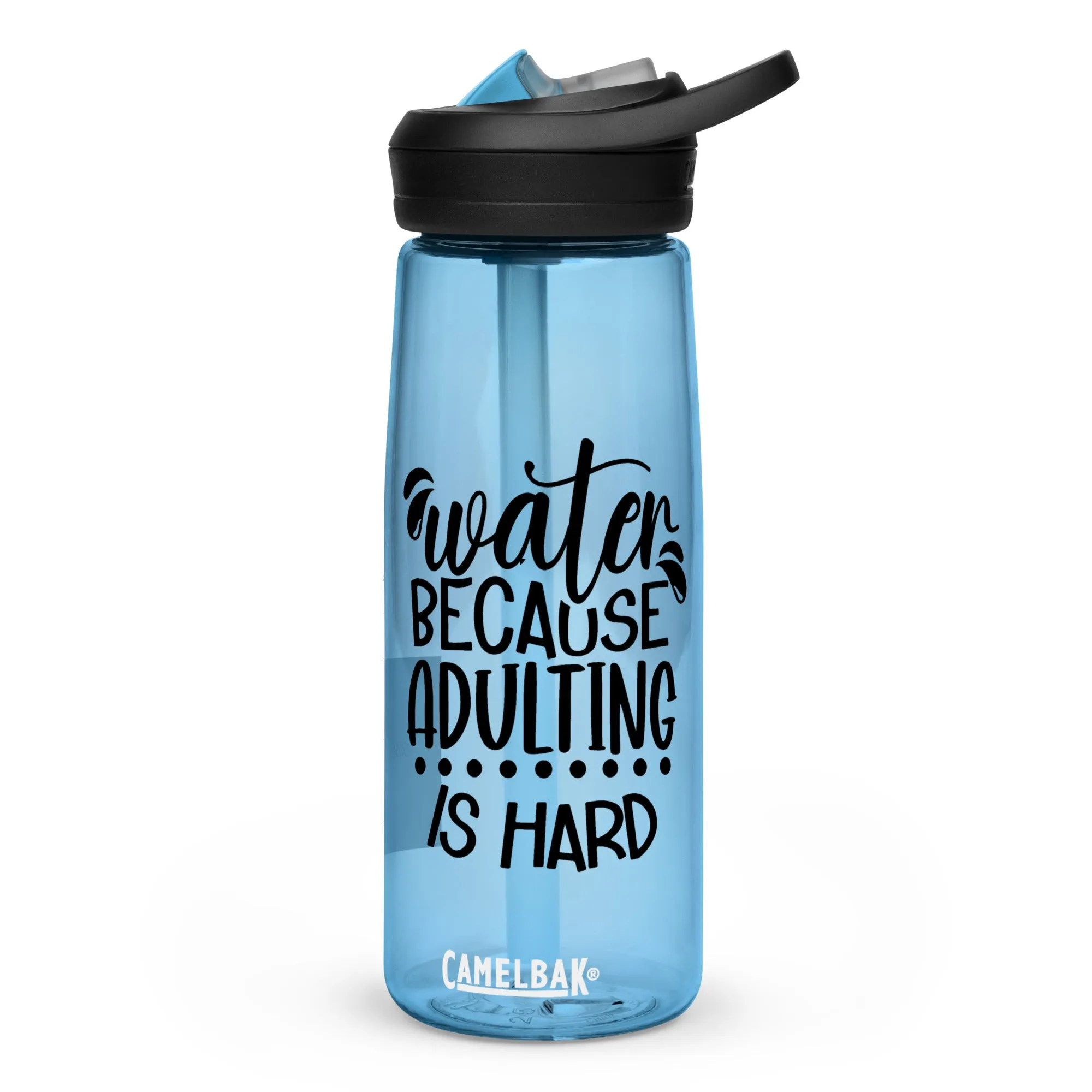 "Water Because Adulting Is Hard" Sports water bottle