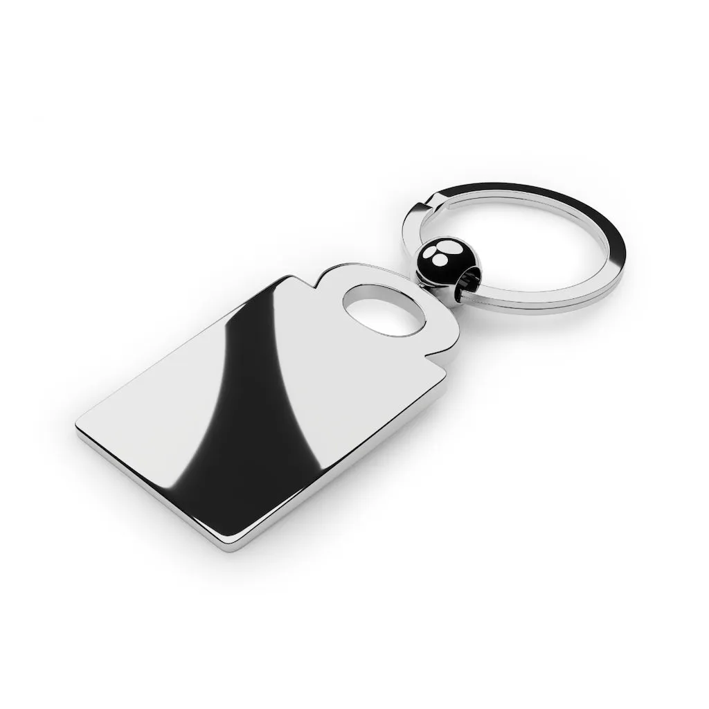 Shield Logo Rectangle Photo Keyring - Black