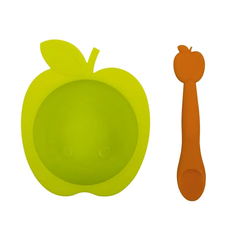 Silibowl & Spoon Set | Apple