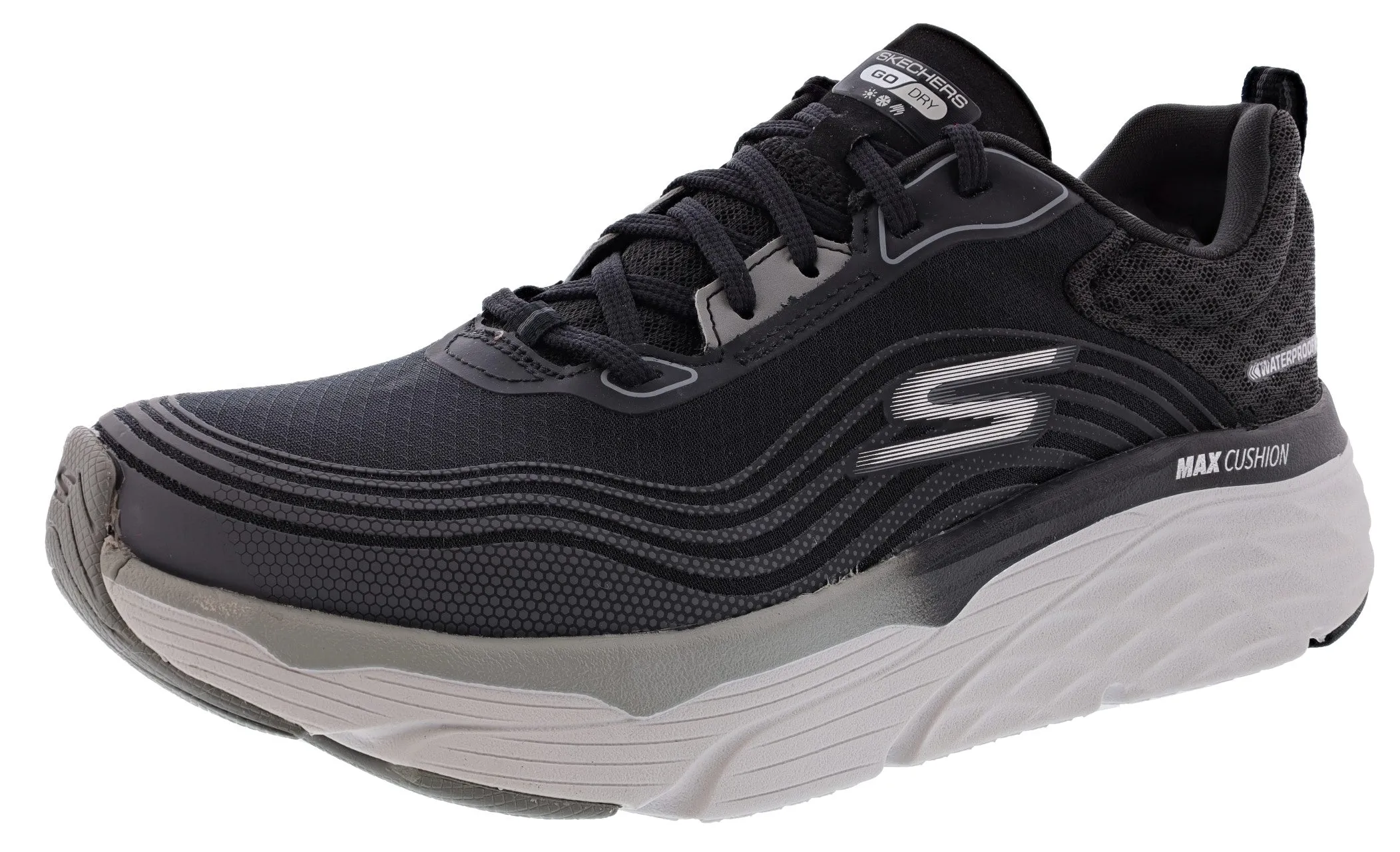 Skechers Women's Max Cushioning Elite Contoured Path Water Resistant Running Shoes