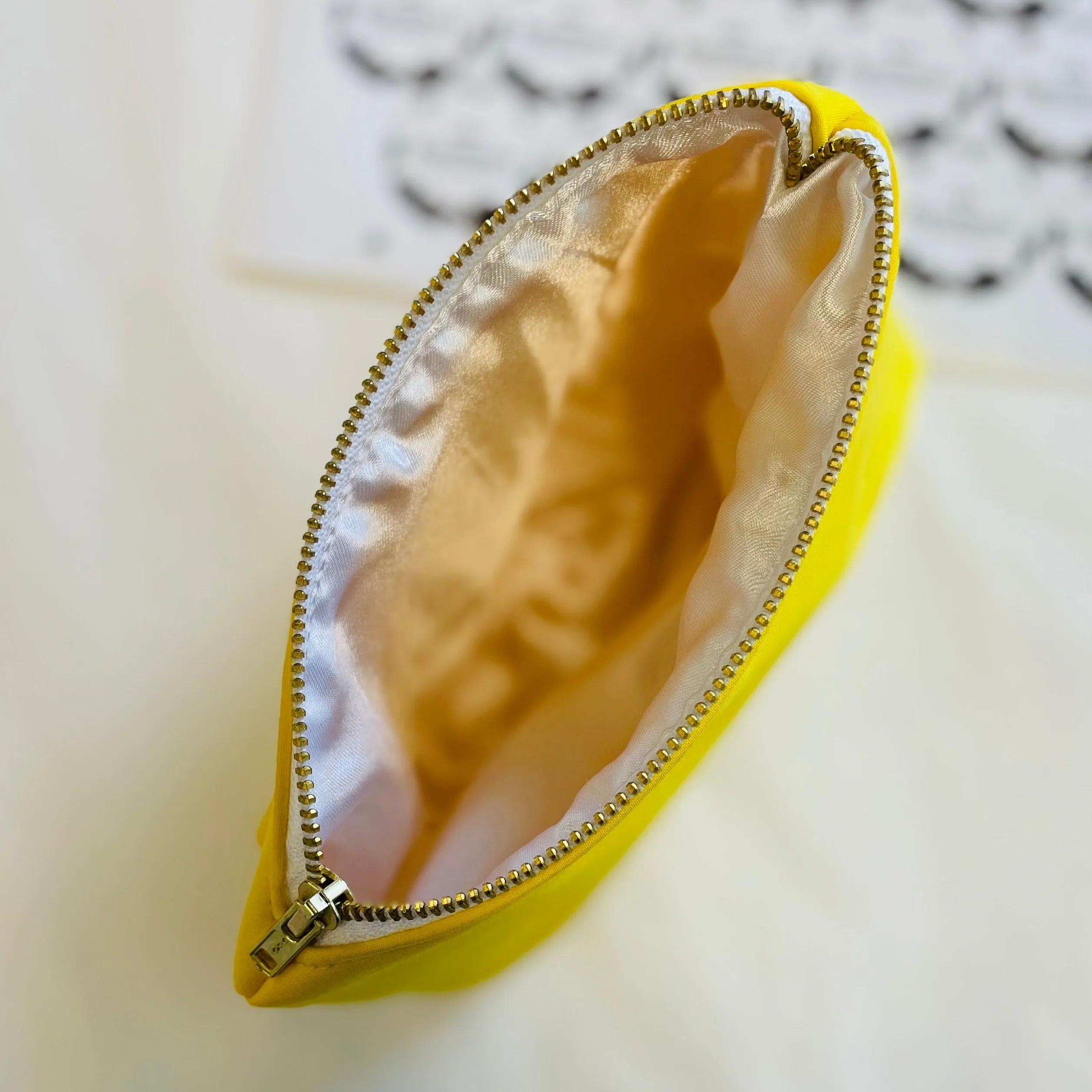 Solid Yellow Makeup Bag | Yellow Sun