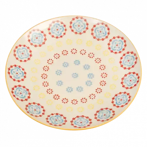 Stoneware Plate Cinnamon Flower By Rex London