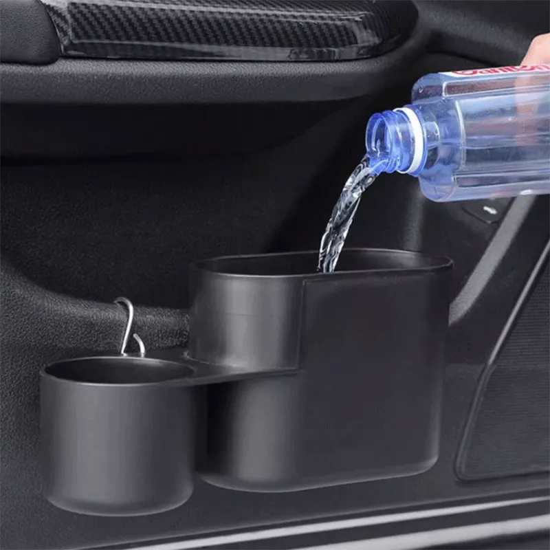 TAPTES® Door Trash Bin/Storage Organizer with Cup Holder for Tesla Model 3/Y