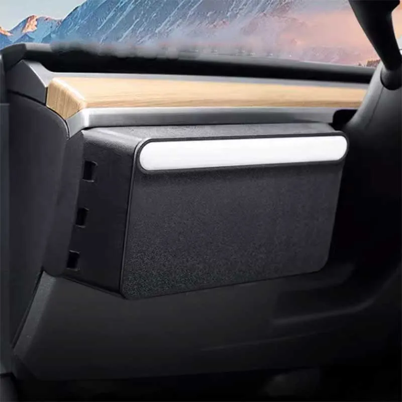 TAPTES Driving Magnetic Storage Box for Model Y Model 3 Driving Lighting Storage Organizer