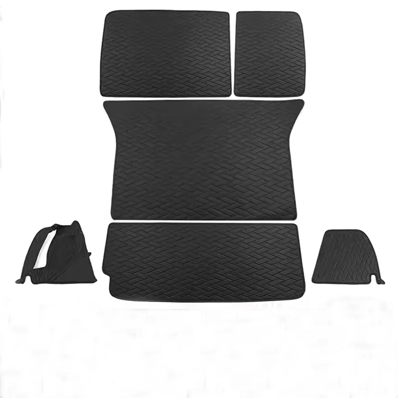 TAPTES® Leather Rear Trunk Mat for Model X 2016-2023, Premium Cargo Mat & Seat Back Protector