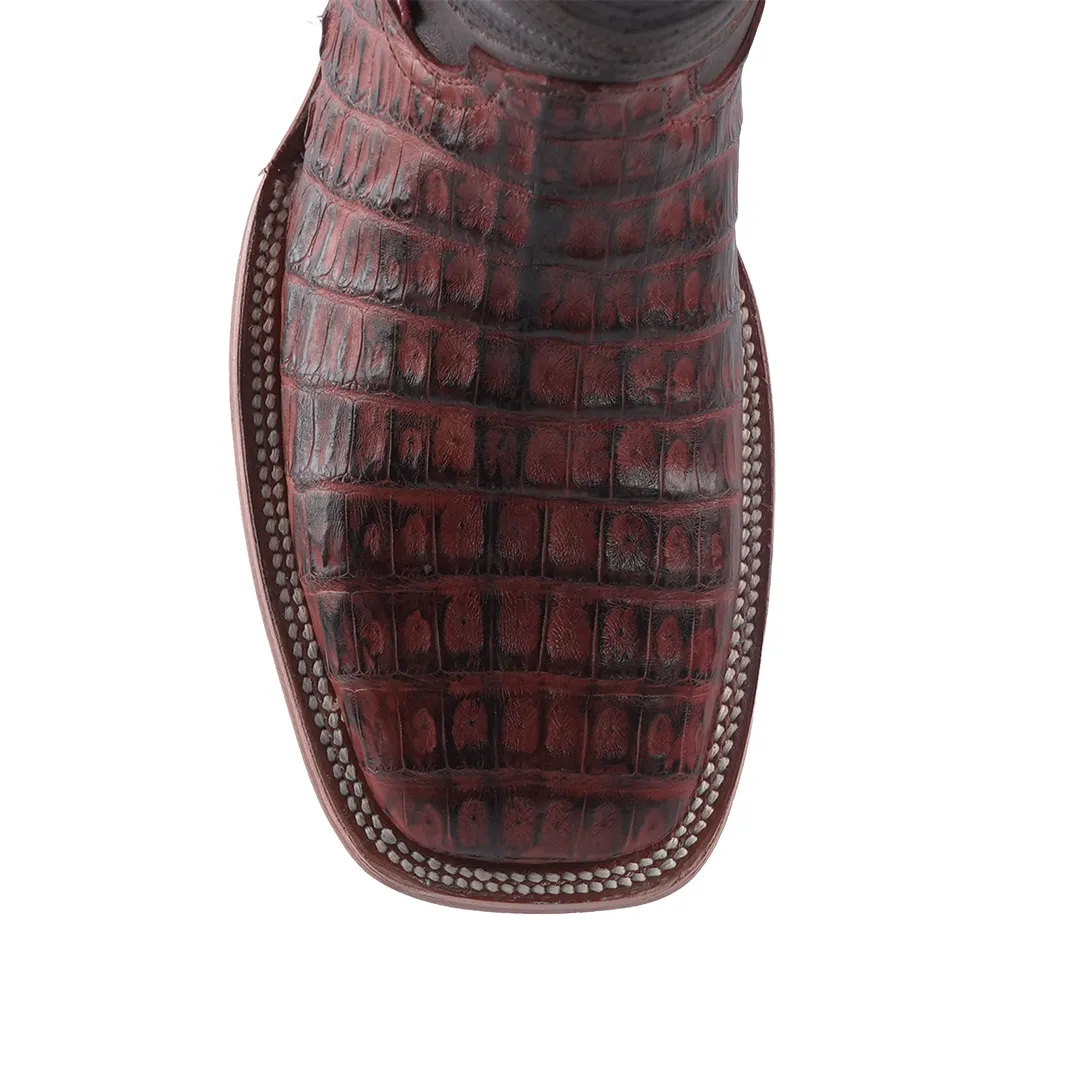 Texas Country Exotic Boot Cola Caiman Belly Brandy Muñequeado LM10