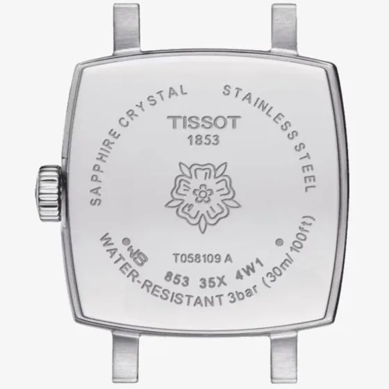 Tissot Lovely Square Diamond Dial Stainless Steel T-Lady Watch T058.109.11.036.01