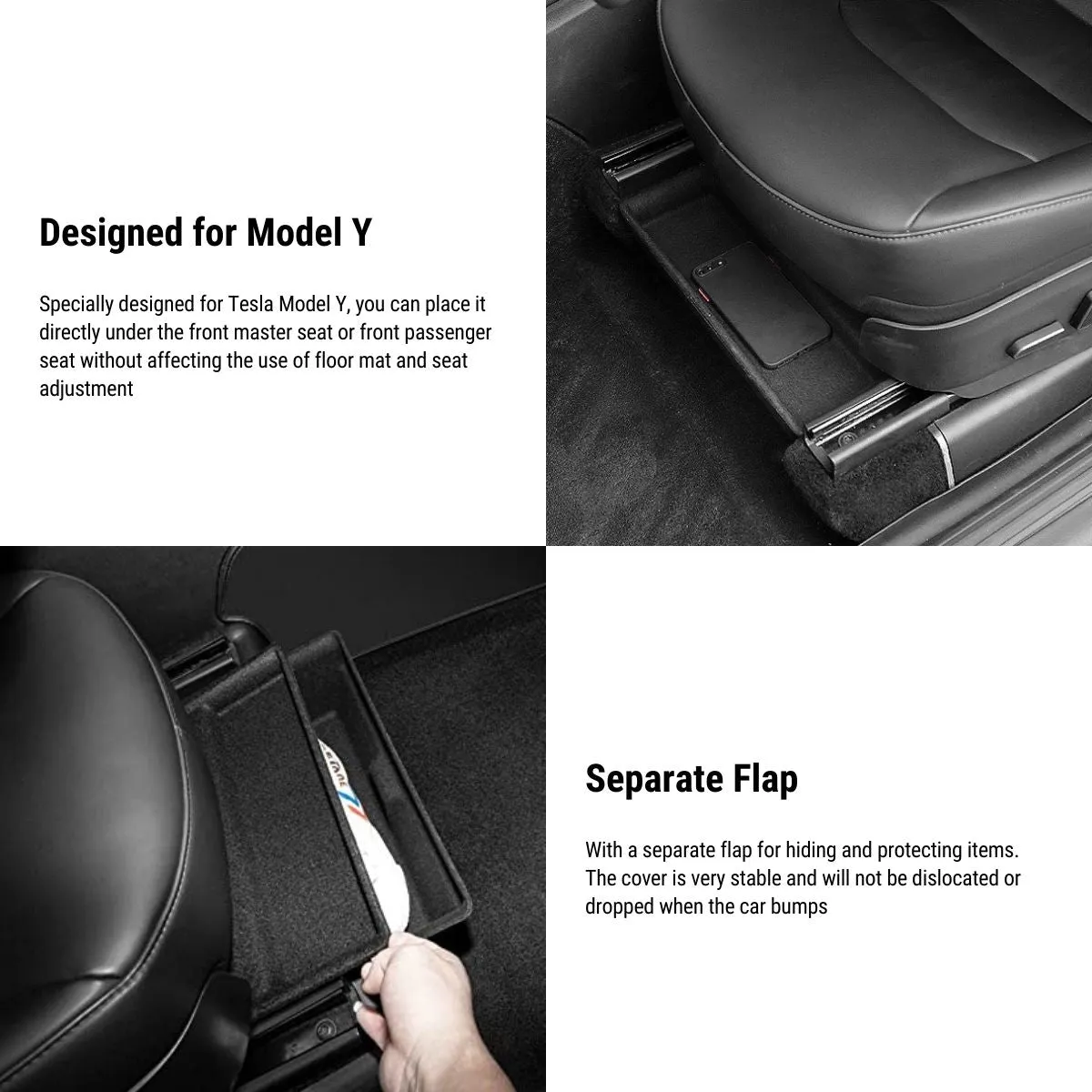 Under Seat Organizer Storage Box for Tesla Model Y