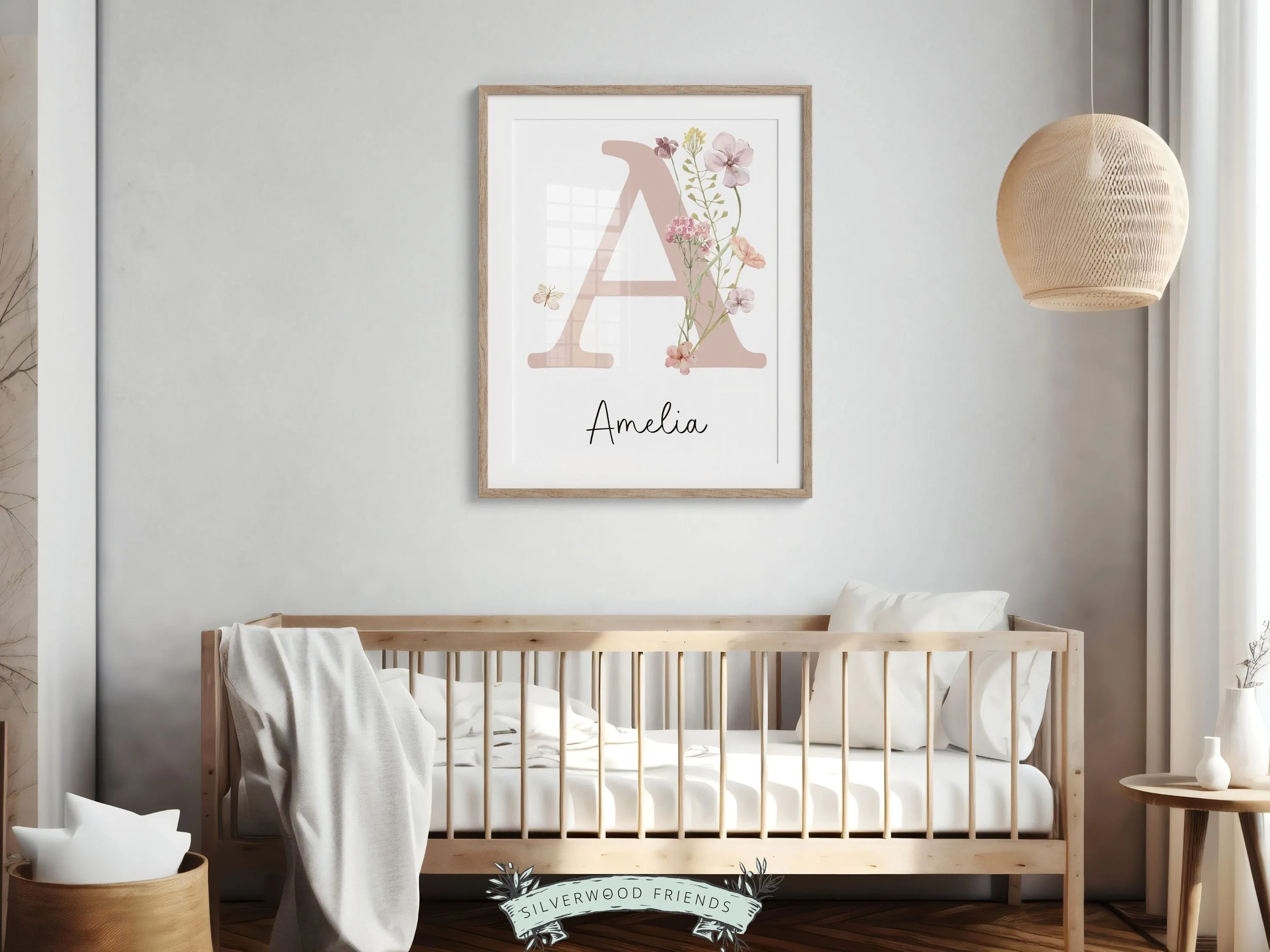 Wildflower Nursery Print - Personalised