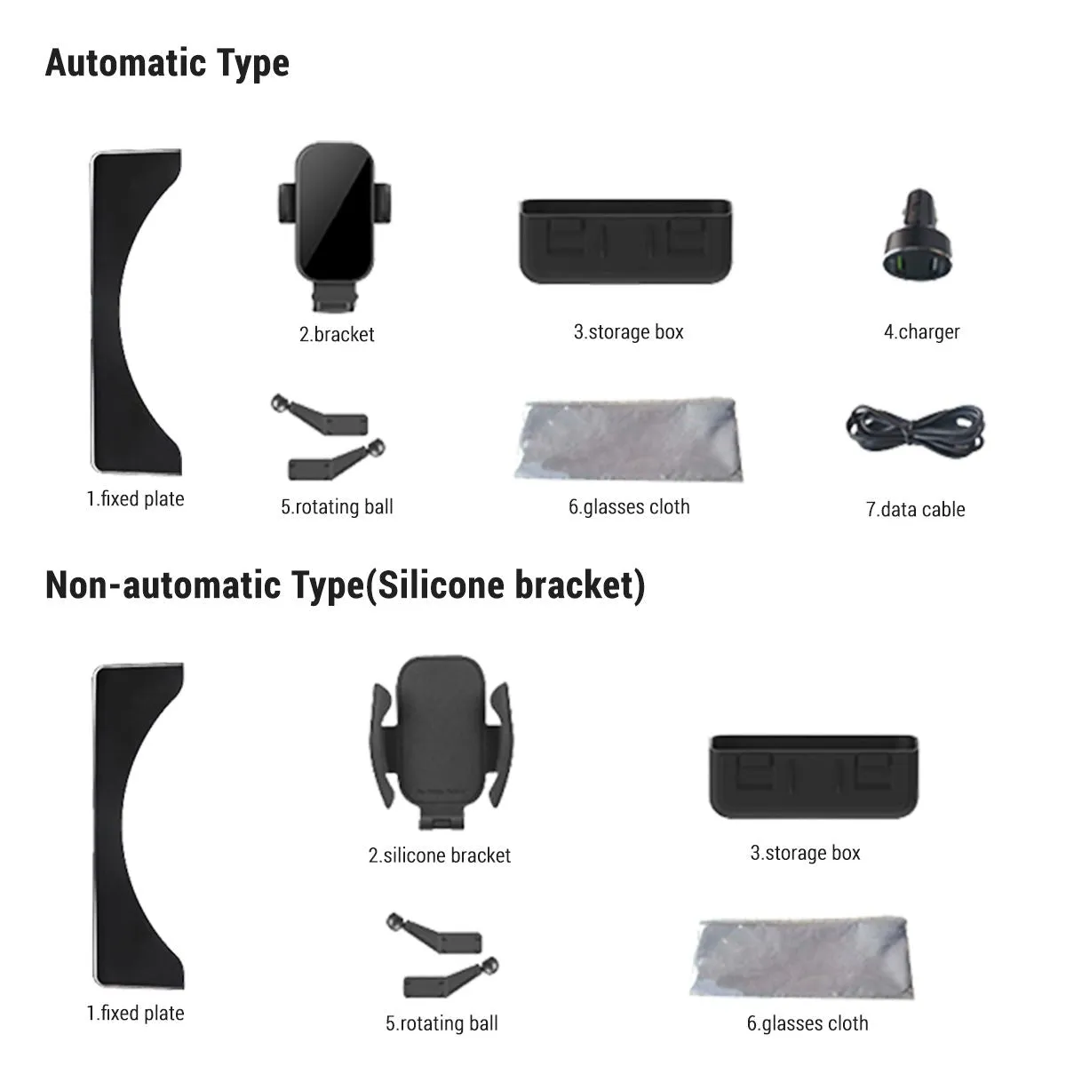 Wireless Charging Phone Holder & Storage Organizer for Tesla Model 3 / Y